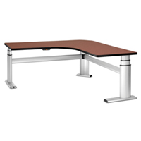 WorkRite Sonoma Premium Small Equal Corner Height Adjustable Workstations DISCONTINUED